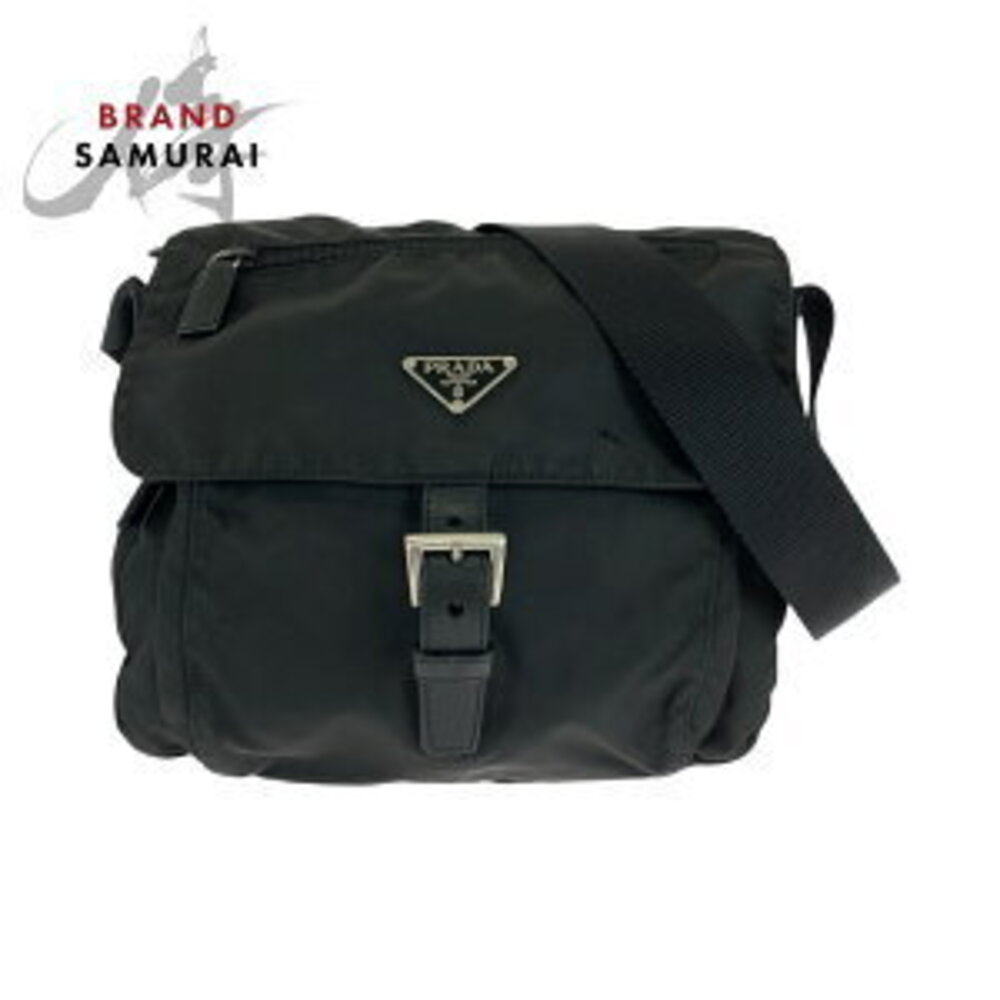 Prada plate Tessuto triangular Bag logo nylon Shoulder black - Picture 2 of 10